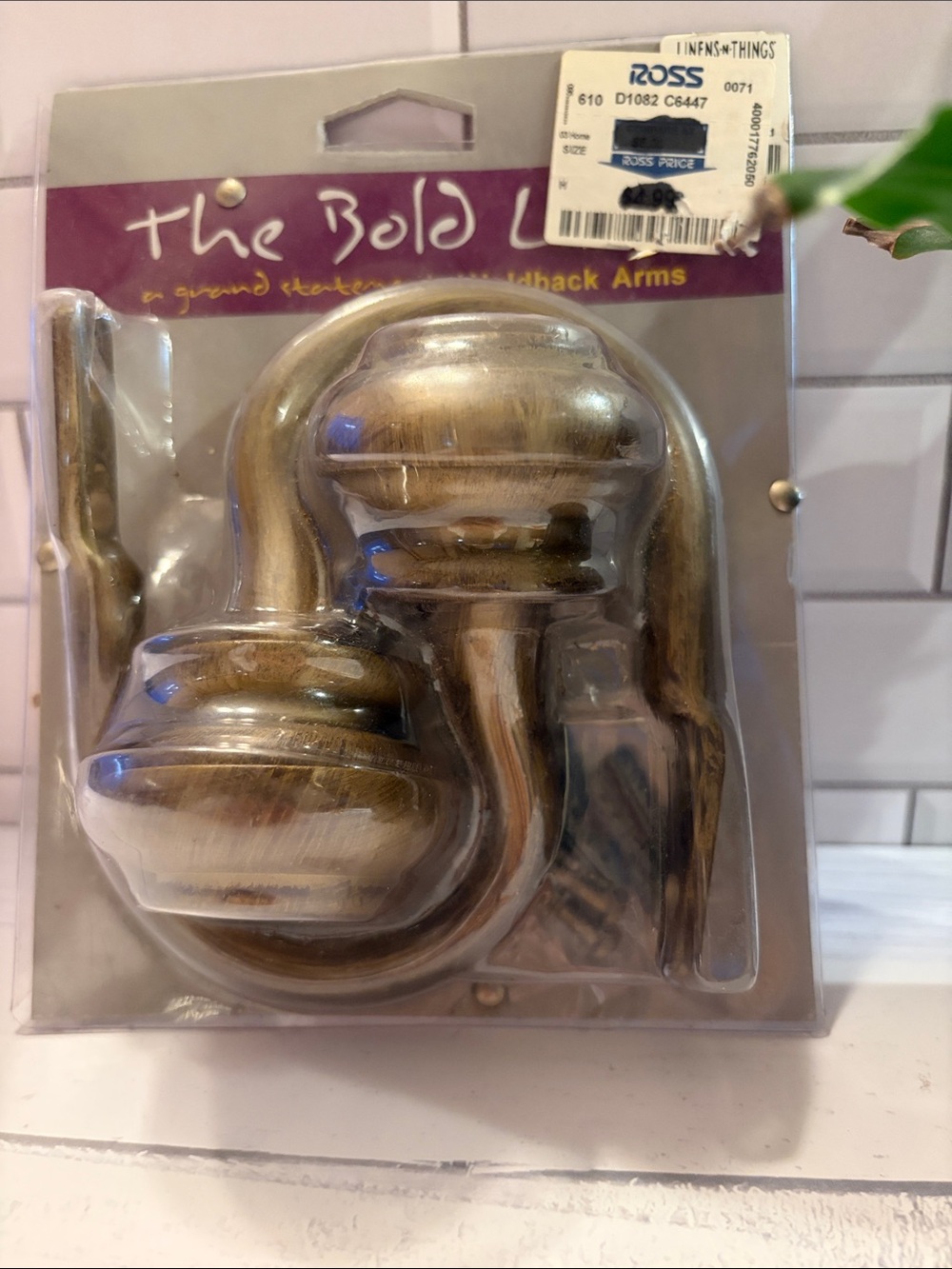Brass Finish Curtain Holdbacks - Pair